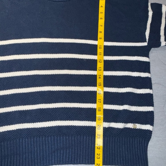 Southern Tide Navy and Cream Striped Sweater - Picture 9 of 11